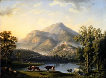 Veduta dItri Landscape with a View of Itri 